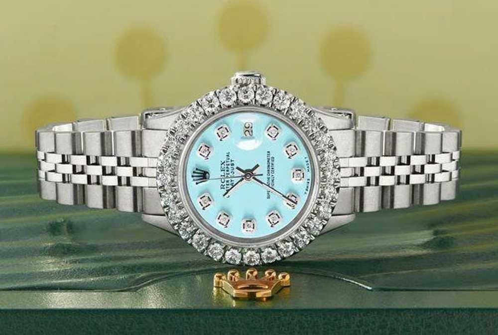 Rolex Datejust Tropical Blue Diamond Bezel Steel … - image 2