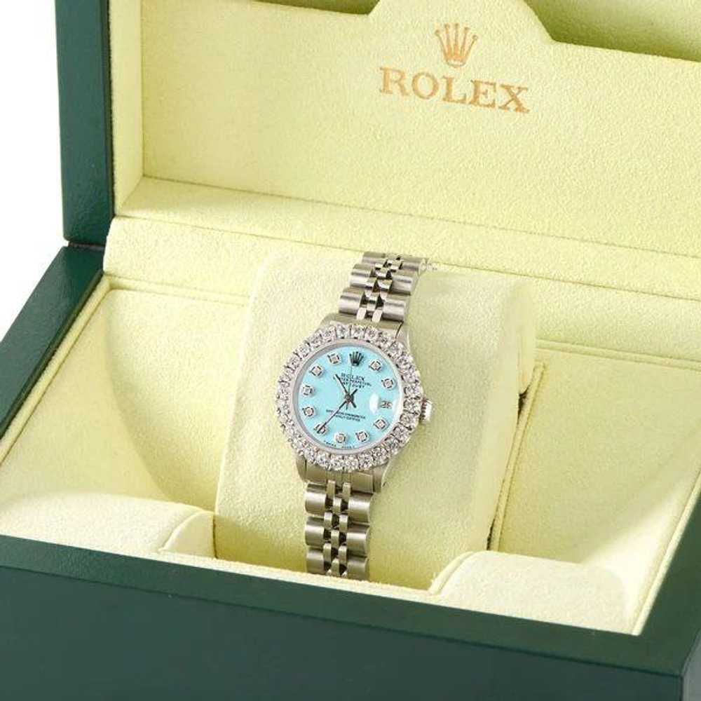 Rolex Datejust Tropical Blue Diamond Bezel Steel … - image 3