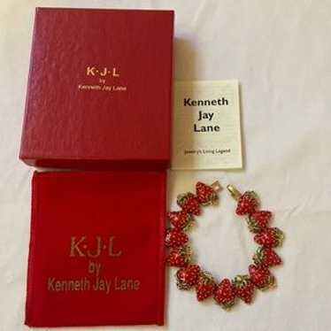 ヴィンテージ KJL ケネス ジェイ レーン エナメル ストロベリー ヴィンテージ KJL ケネス ジェイ レーン エナメル ストロベリー