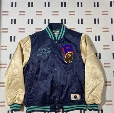 Bape majestic satin varsity jacket hotsell