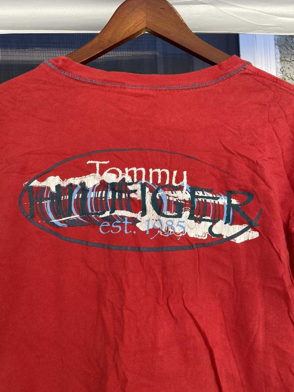 Tommy Hilfiger 90s Vintage Tommy Hilfiger Red Lon… - image 3