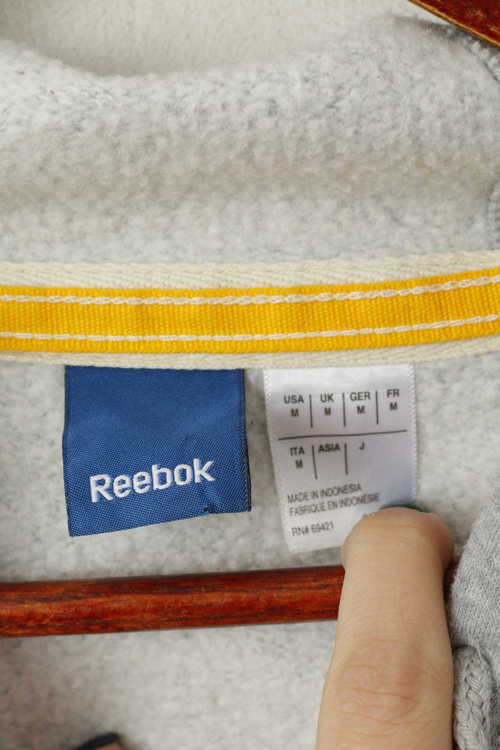 Reebok × Vintage Reebok Men M Sweatshirt Grey Cot… - image 4