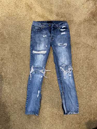 Forever 21 × Streetwear Skinny Jeans with Zipper