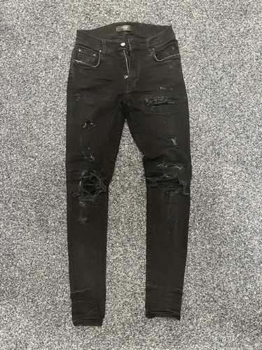 Amiri AMIRI Black Distressed Stacked-Fit Skinny Je