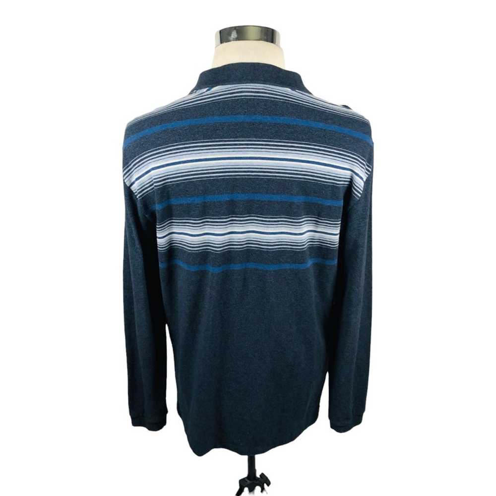 Lacoste Lacoste Polo Shirt Blue White Stripe Long… - image 2