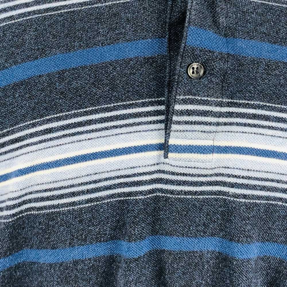 Lacoste Lacoste Polo Shirt Blue White Stripe Long… - image 6