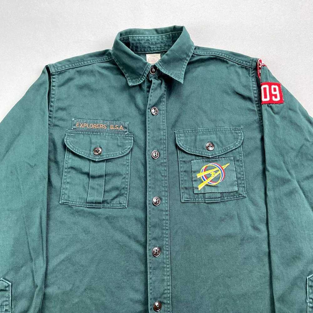 Vintage Vintage Boy Scouts Shirt Small Green Offi… - image 2