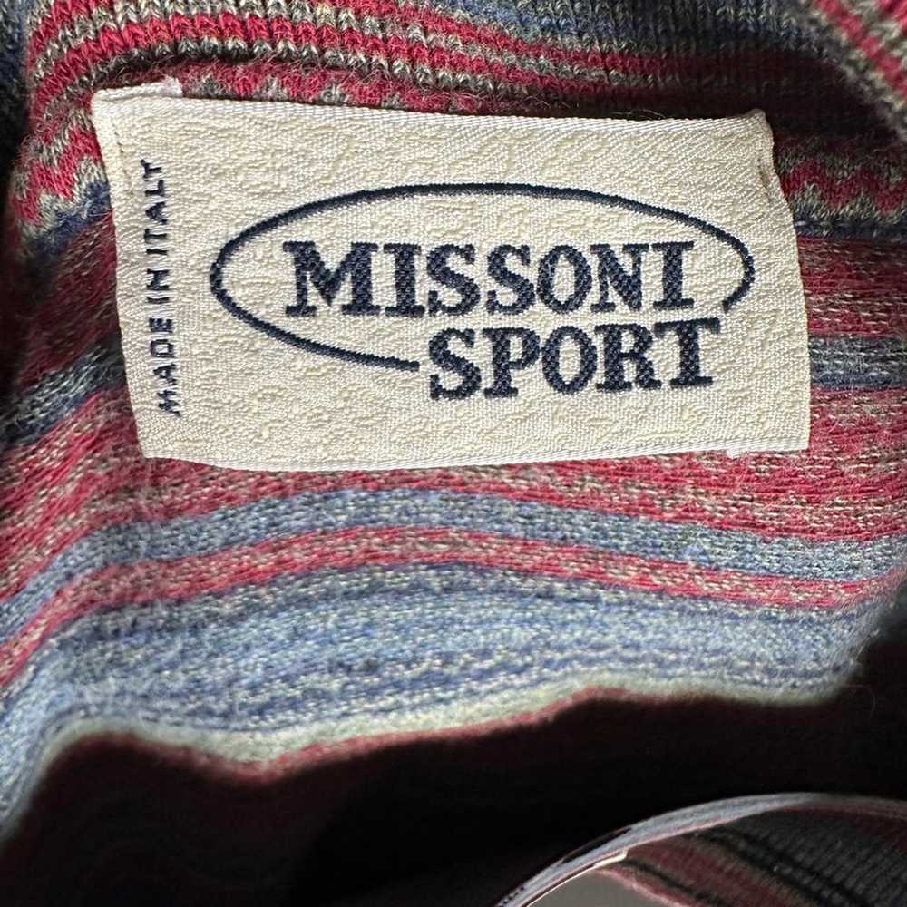 Missoni Missoni Sport Long Sleeve Polo Shirt Blue… - image 9
