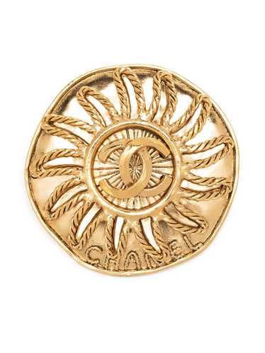 CHANEL Pre-Owned 1994 CC sun brooch - Gold