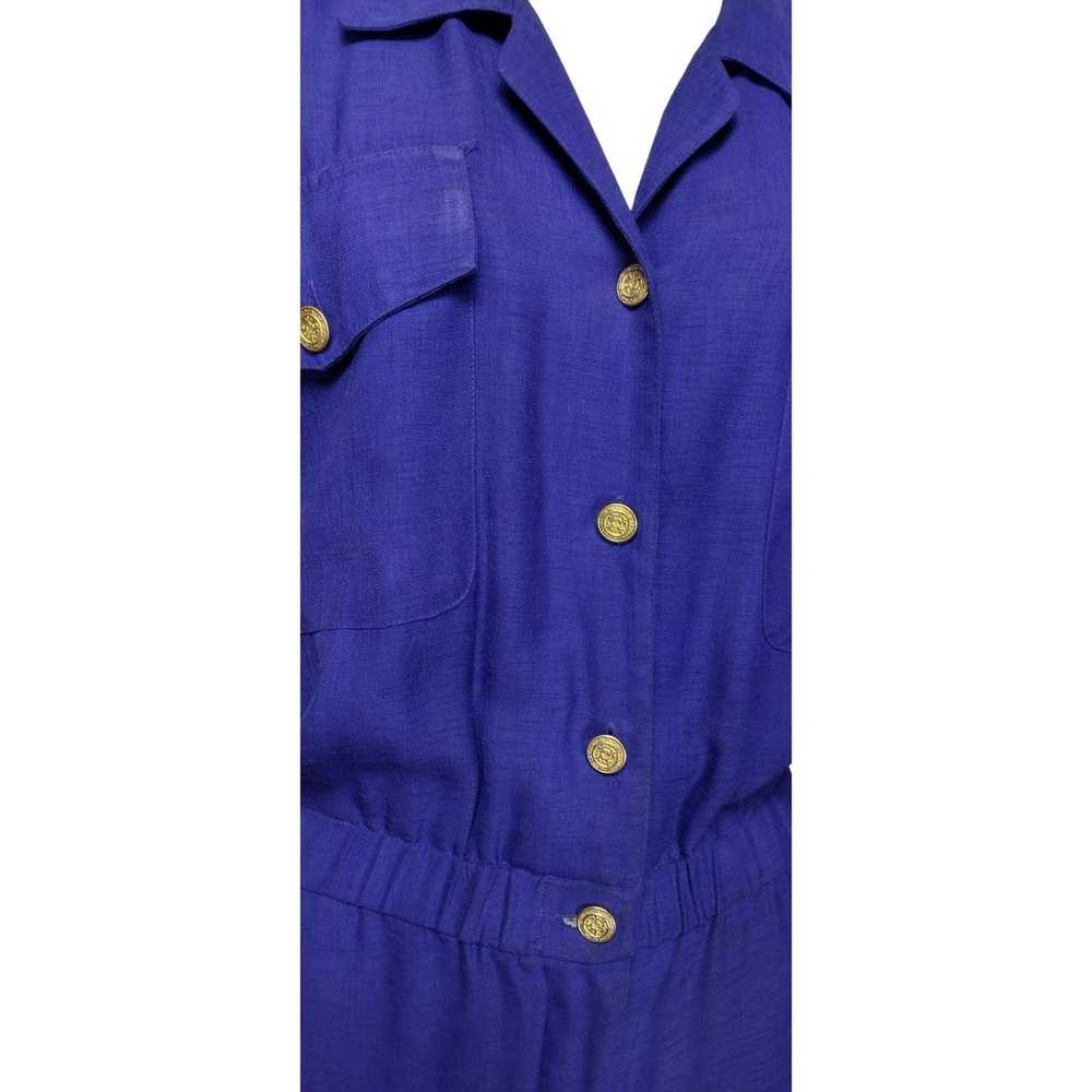 Vintage Vintage Purple Dolman Half-Sleeve Button-… - image 5