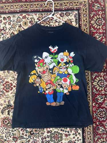 Girl's Nintendo Super Mario Bros Character Guide Graphic Tee Black X Large