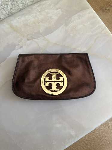 Tory Burch TORY BURCH Solid Metallic Brown Leather