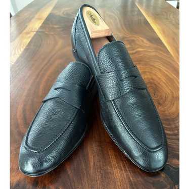 Aquatalia Aquatalia loafer in black leather, US 11