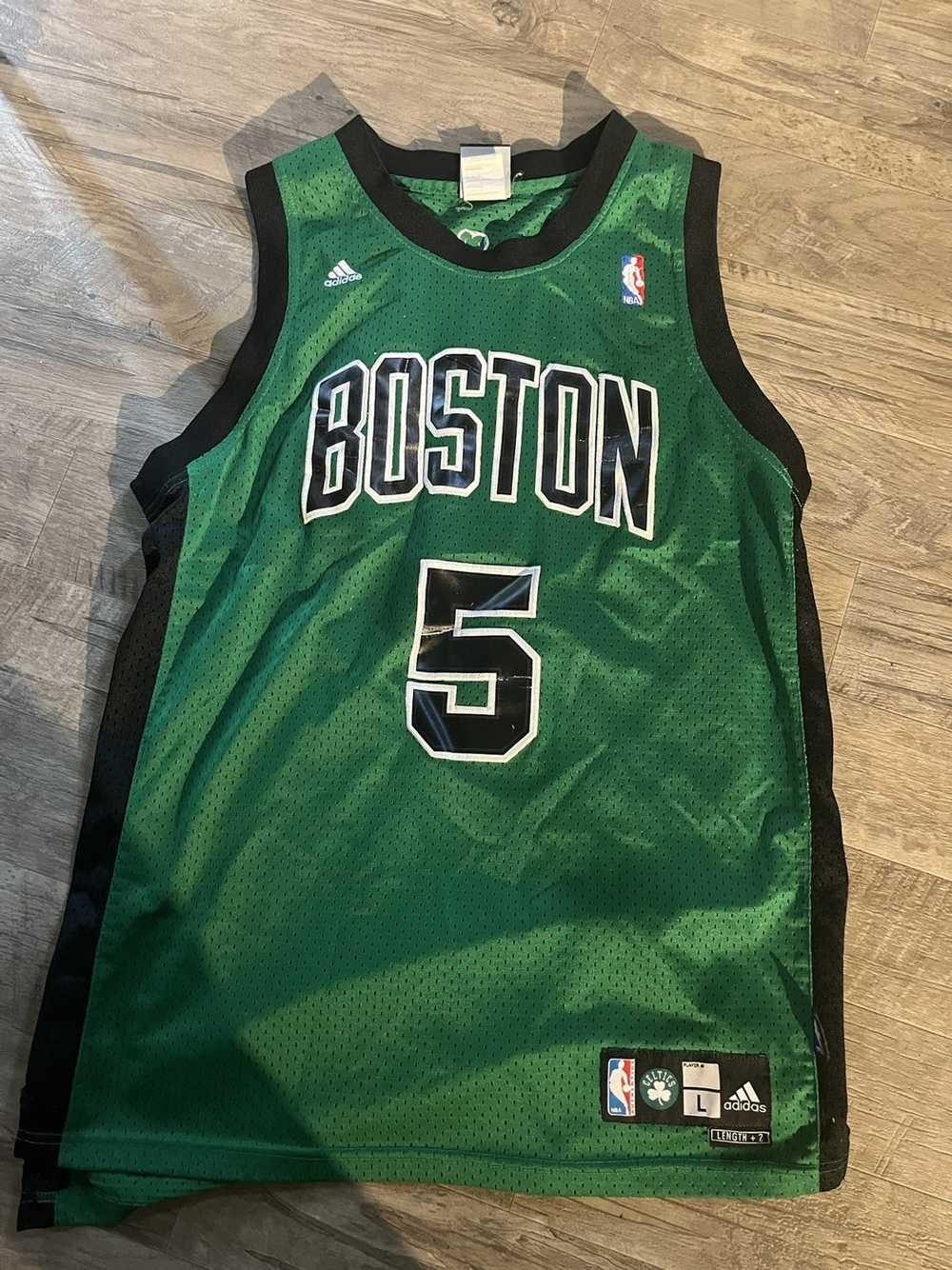 Vintage #5 KEVIN GARNETT Boston Celtics NBA Adidas Authentic Jersey YL