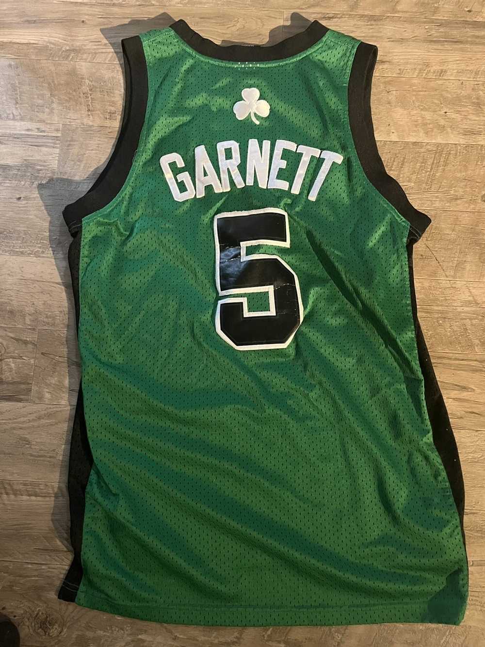 Boston Celtics Adidas Kevin Garnett # 5 Green Black Swingman Jersey Sz  Youth XL