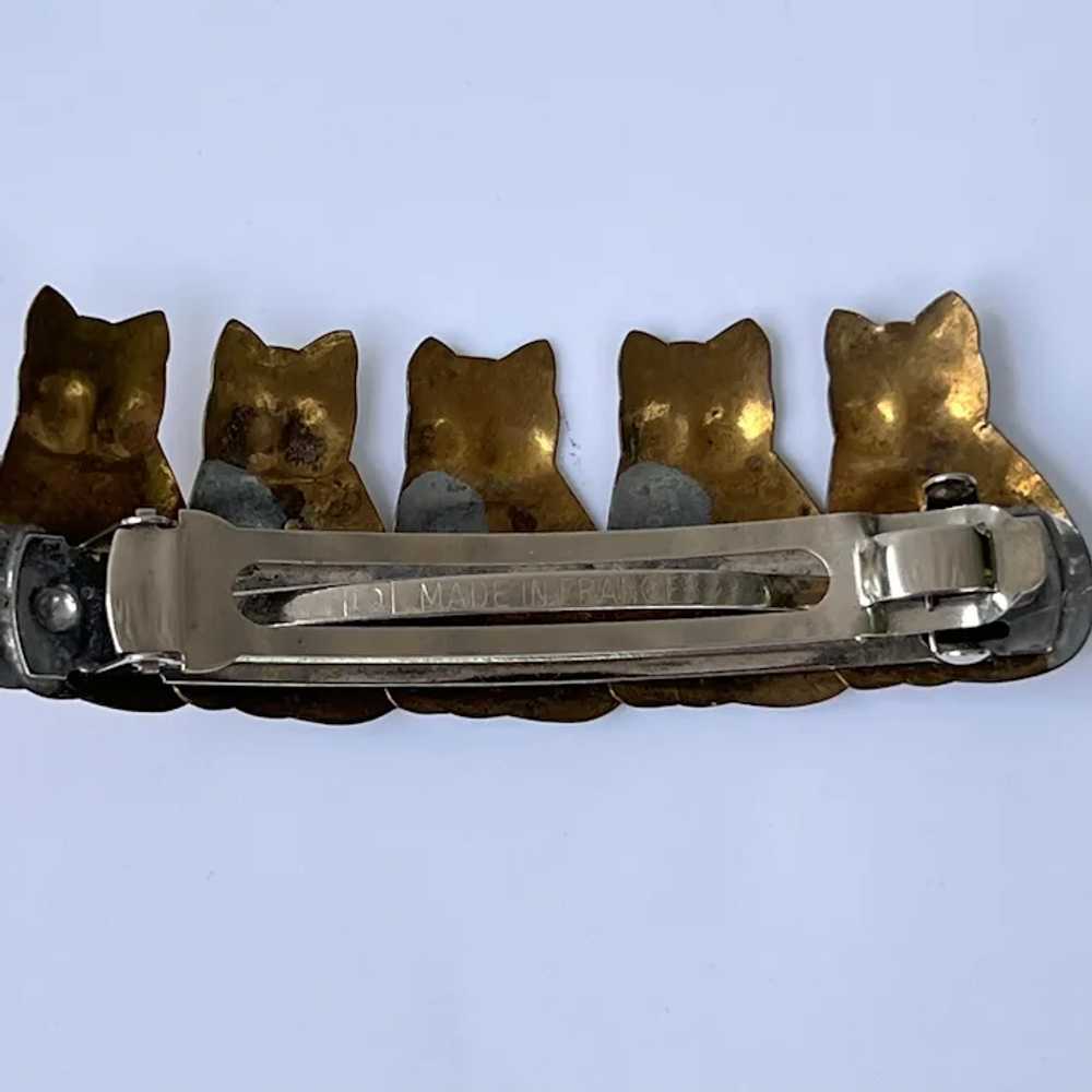 Vintage Brass France Multi Cat Barrette - image 2