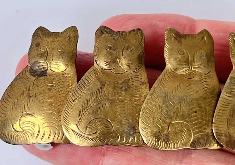 Vintage Brass France Multi Cat Barrette - image 4