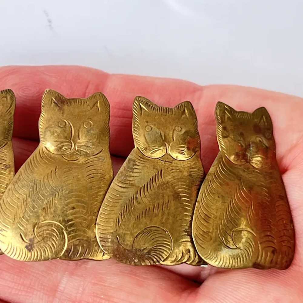 Vintage Brass France Multi Cat Barrette - image 5