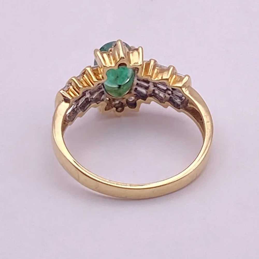 Natural Emerald And Diamond Vintage Ring 1.32 Car… - image 6