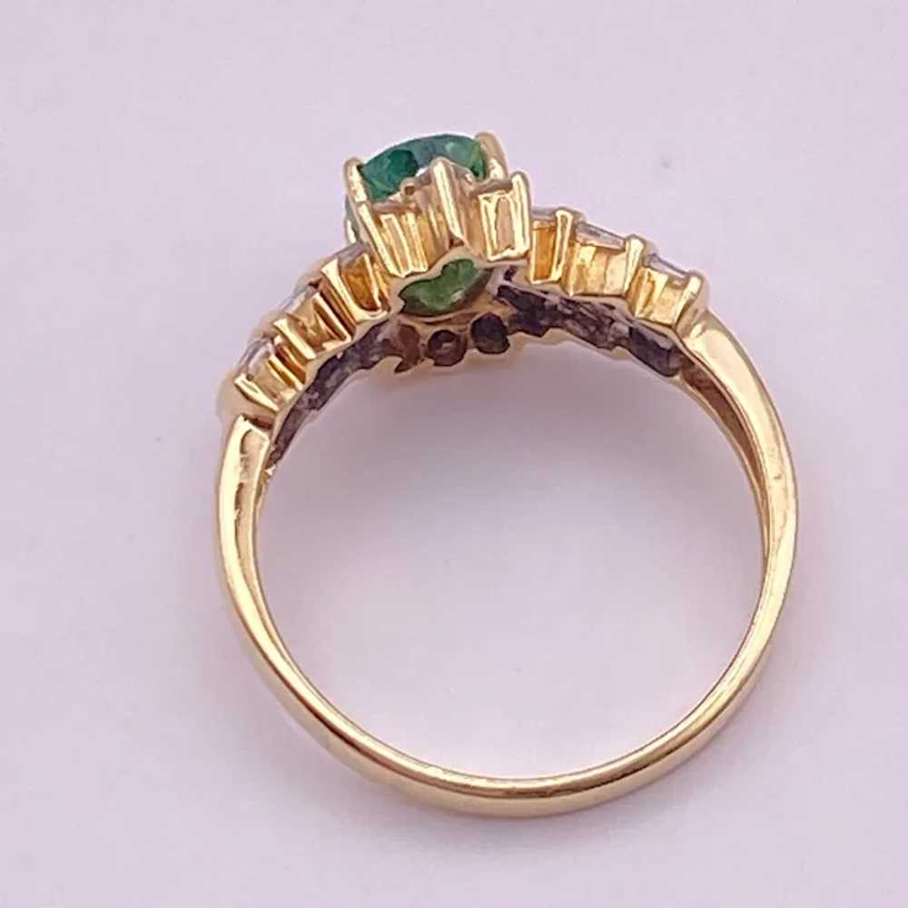 Natural Emerald And Diamond Vintage Ring 1.32 Car… - image 7