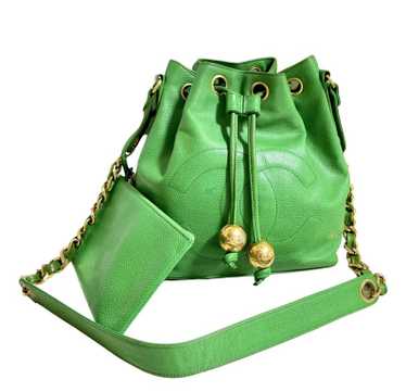 Chanel Vintage Beige Linen & Leather Drawstring Crossbody Bag w. Tortoise  chain ref.123418 - Joli Closet