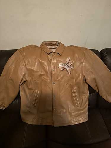 稀少 KARL KANI 本革 バーシティージャケット ビッグサイズ2XL Karl Kani KARL KANI (カールカナイ ) 撥水 ボリュームネック