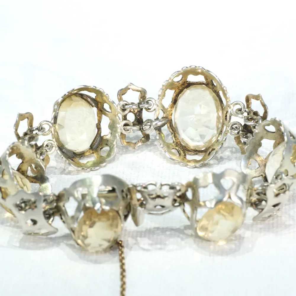 Antique Victorian Scottish Citrine Silver Bracele… - image 5