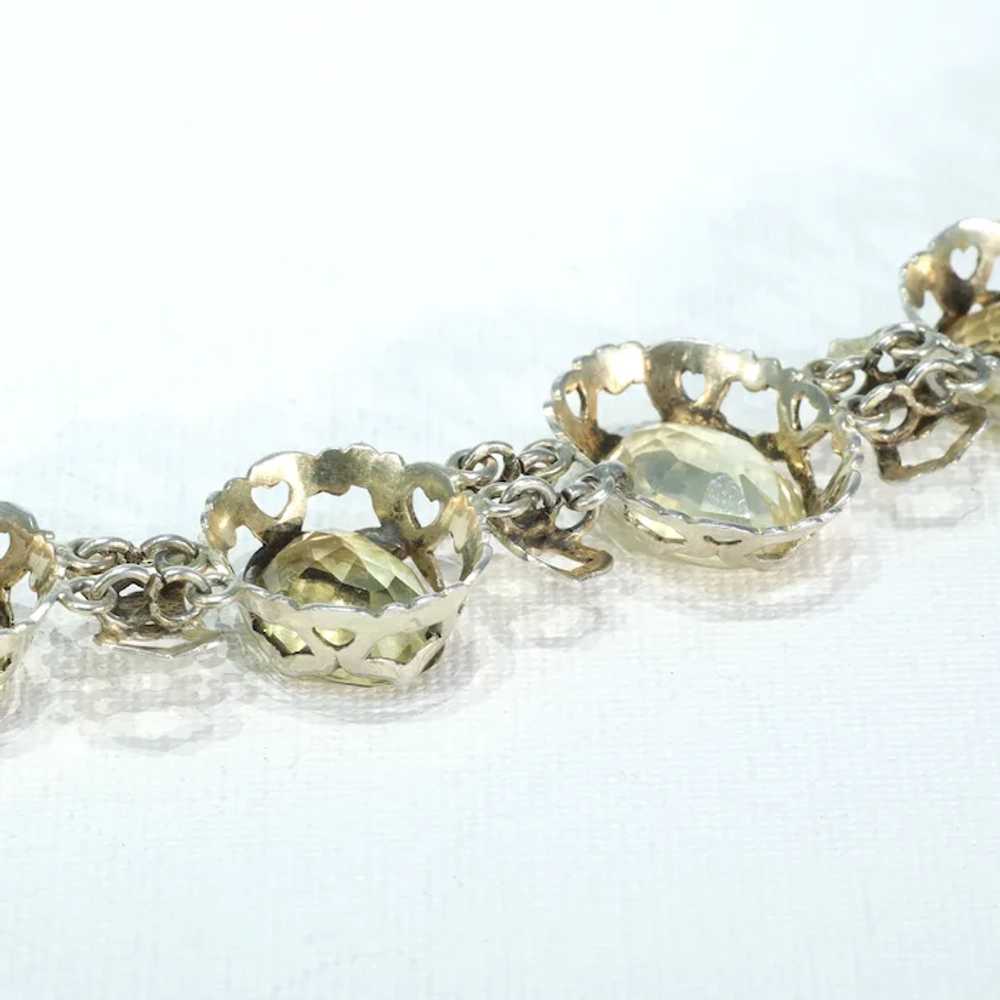 Antique Victorian Scottish Citrine Silver Bracele… - image 8