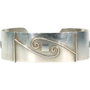 Mid-Century Danish Silver Cuff Bracelet - image 1