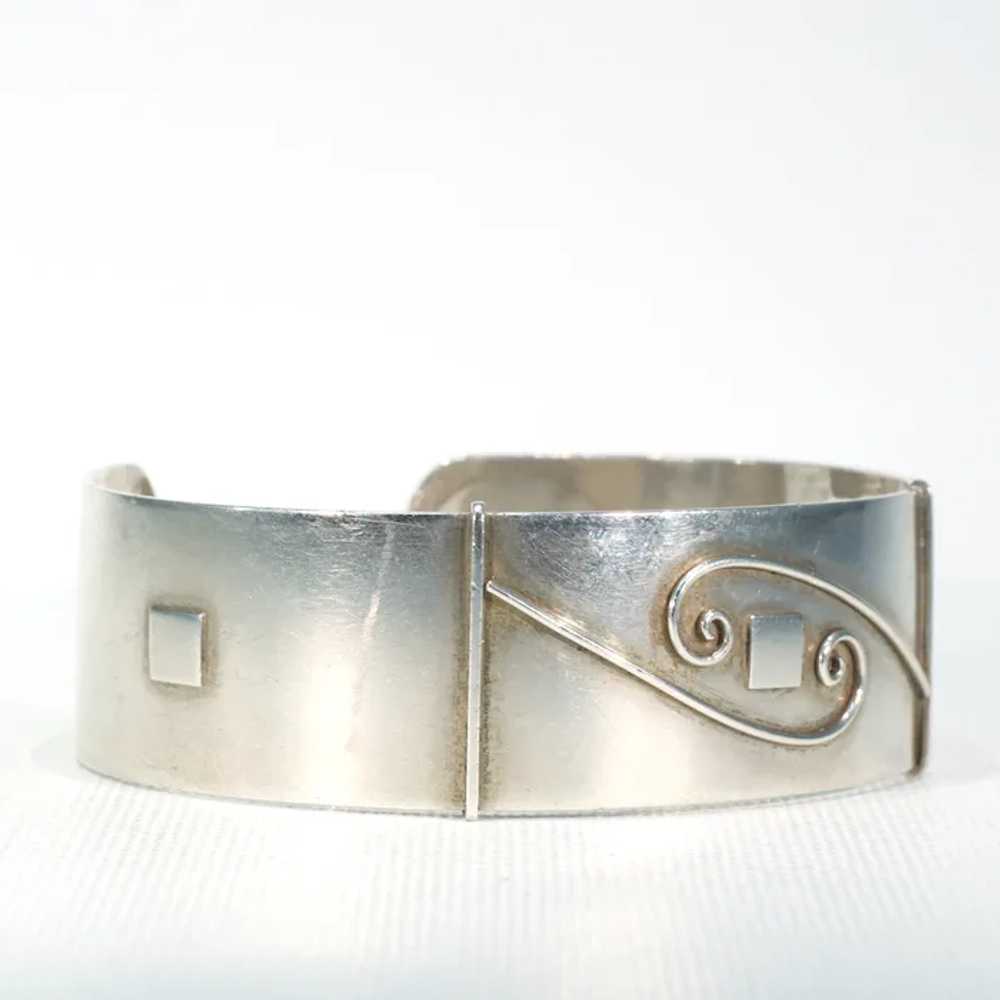 Mid-Century Danish Silver Cuff Bracelet - image 2