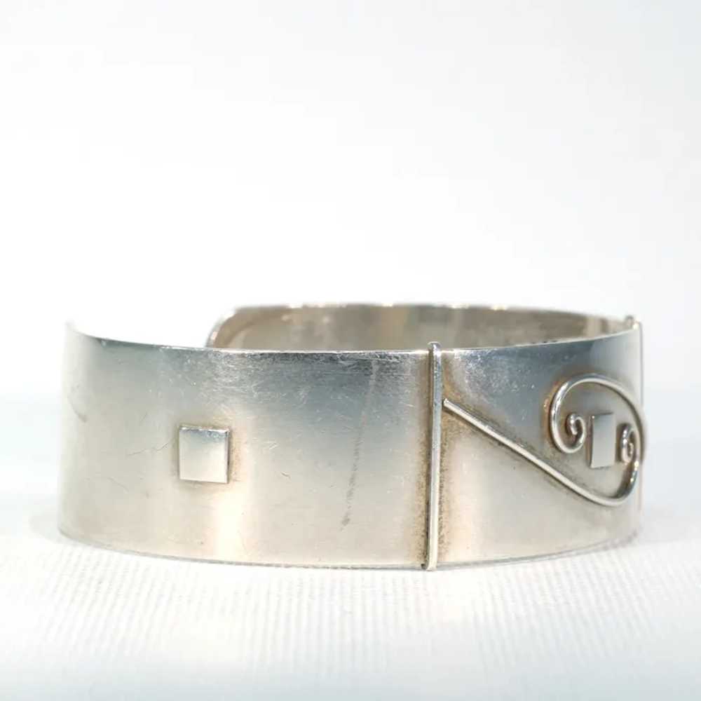 Mid-Century Danish Silver Cuff Bracelet - image 3