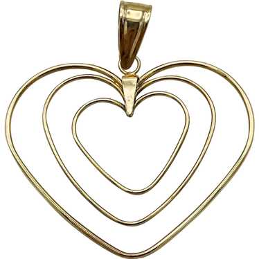 14K Heart Pendant - image 1