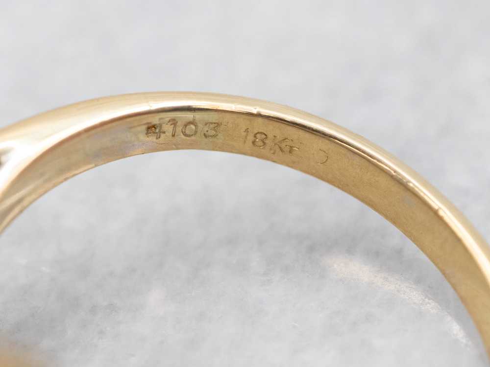 Vintage 18K-Gold Diamond Cocktail Ring - image 3
