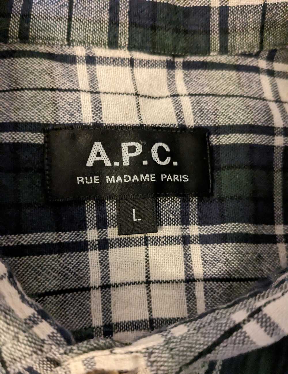 A.P.C. A.P.C. Flannel Ramie/Linen/Cotton Blend Ma… - image 3