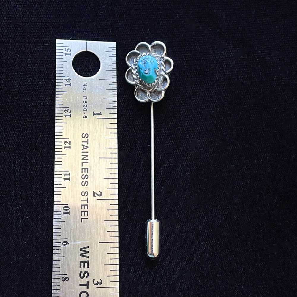 Vintage Silver Turquoise Southwestern Stick Pin/B… - image 3