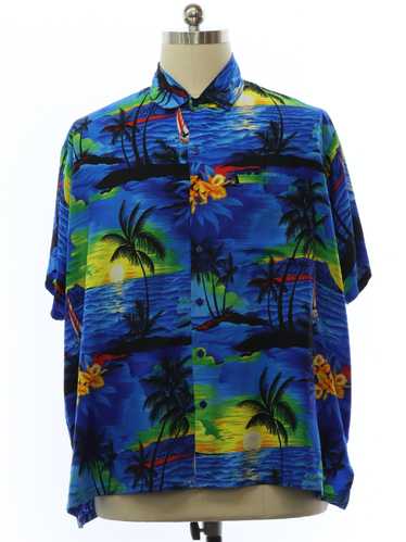 1990's Unreadable Label Mens Hawaiian Shirt