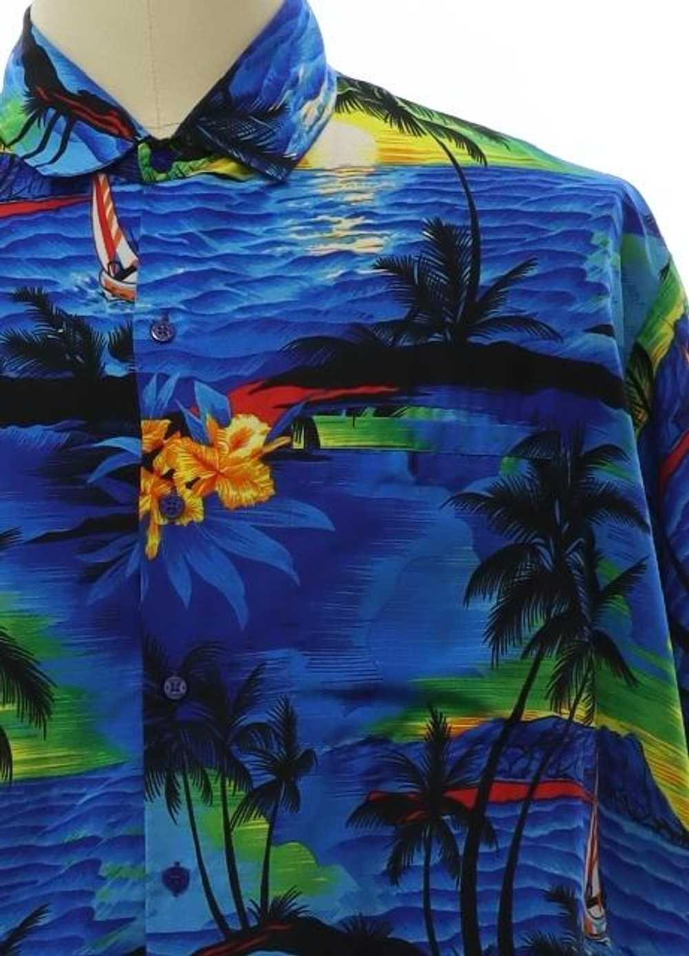 1990's Unreadable Label Mens Hawaiian Shirt - image 2