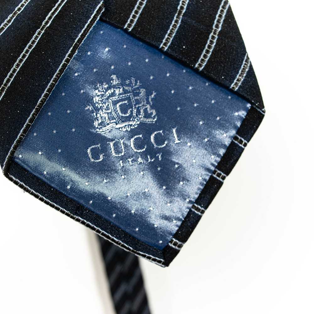 Gucci × Vintage Franco Gucci Italy Dark Blue Stri… - image 4