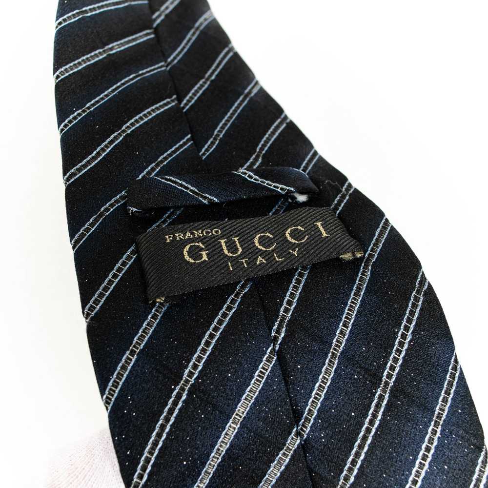 Gucci × Vintage Franco Gucci Italy Dark Blue Stri… - image 5