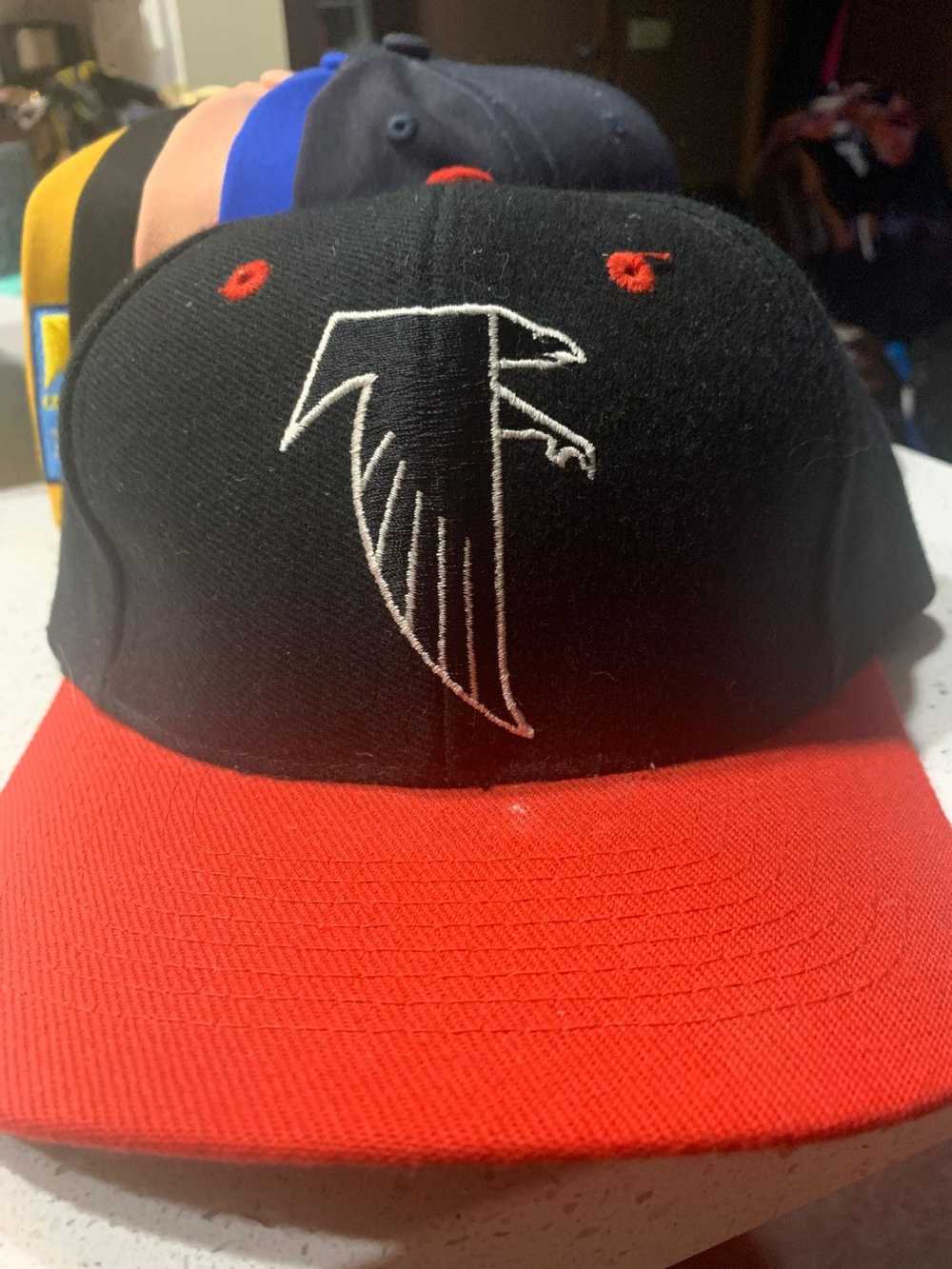 Atlanta Falcons Hat Adult 7 3/4 Black Red NFL Flat Brim Cap Men's