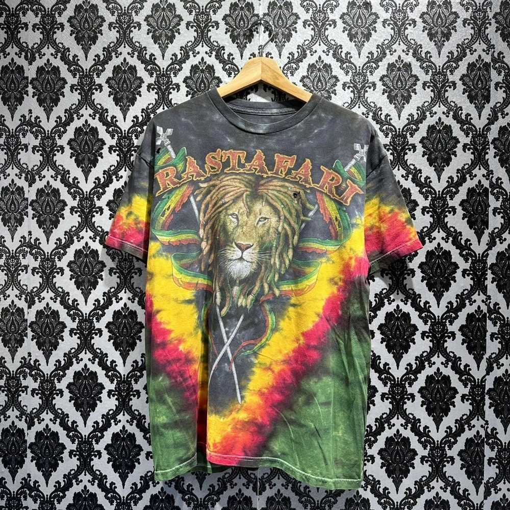 Other × Vintage Vintage Rastafari Tie Dye Tshirt … - image 1