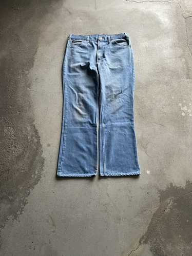 Vintage Vintage 70s Sun Faded Flared Denim Jeans (