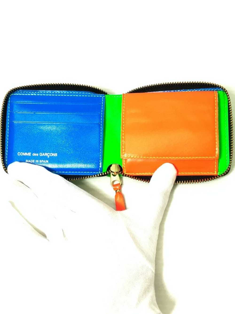 Comme des Garcons Wallets Green Bifold Zip Leather - Gem