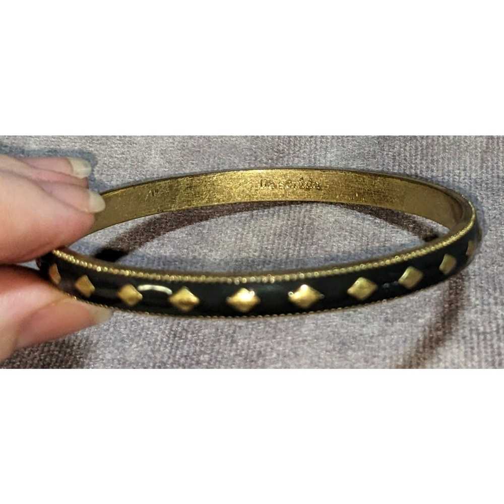 Other Lia Sophia Grey And Gold Enamel Bangle Brac… - image 4