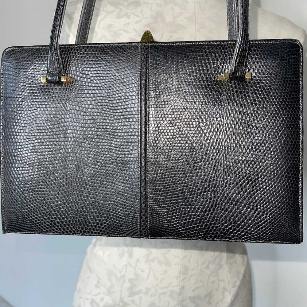 Vintage Bellestone Vintage Reptile Skin Handbag G… - image 3