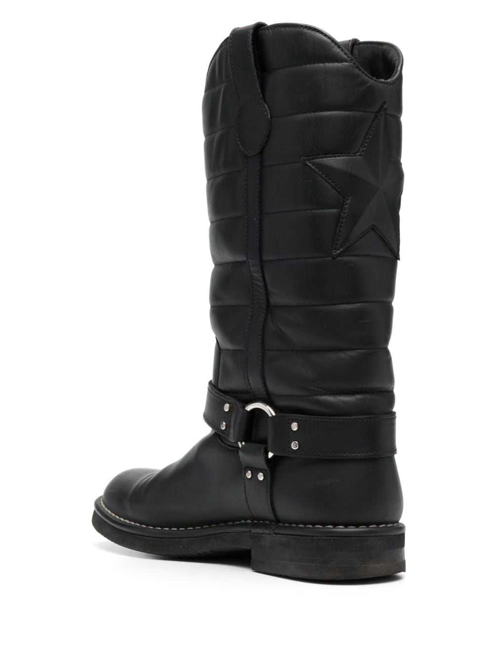 CHANEL Pre-Owned 2010 CC quilted knee-high boots … - image 3