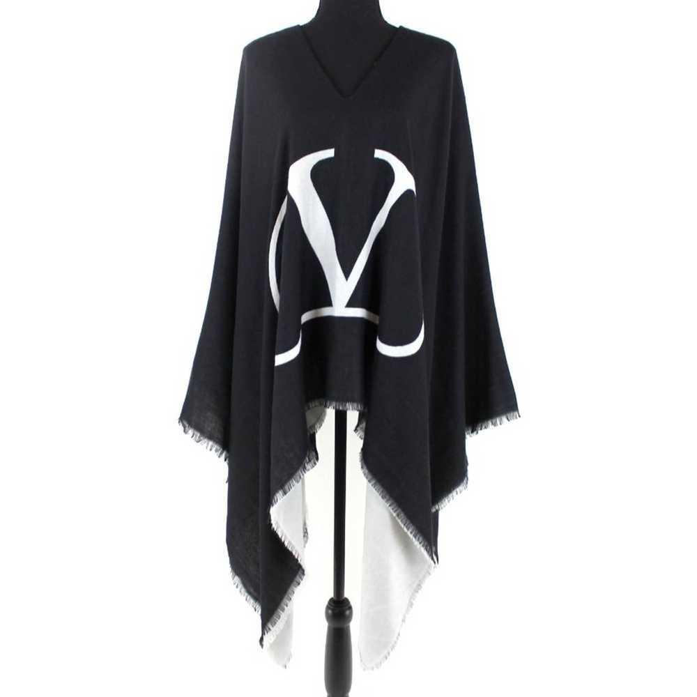 Valentino Valentino Intarsia Black Grey Wool Cash… - image 1