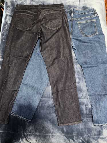 Old Navy × Uniqlo Set of jeans W36. Blue and black