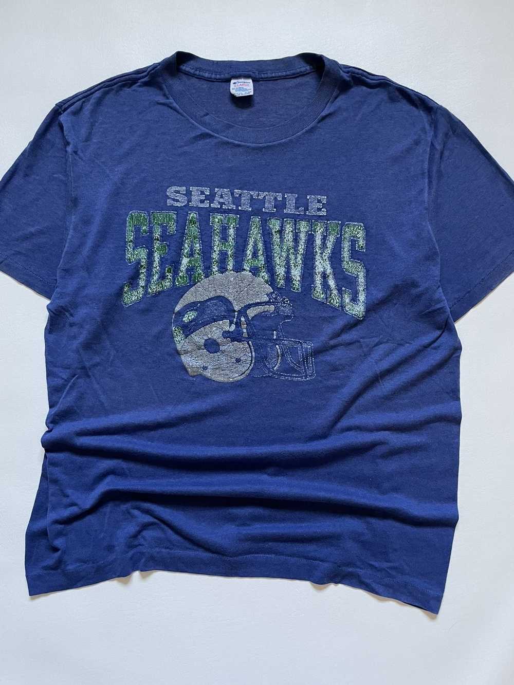 80s Vintage Seattle Seahawks 50/50 Blend Sweatshirt Size XL 