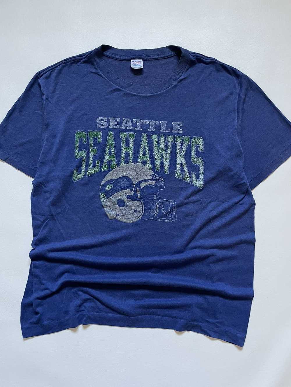 Seattle Seahawks Raider Buster T Shirt Vintage 80s Sleeveless 